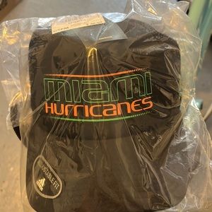 Brand new tags on Miami hurricanes adjustable fit Adidas hat